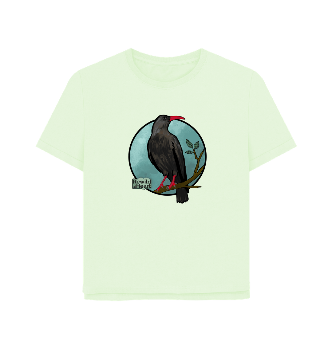 Pastel Green Chough Solace Women's Relaxed-Fit T-Shirt