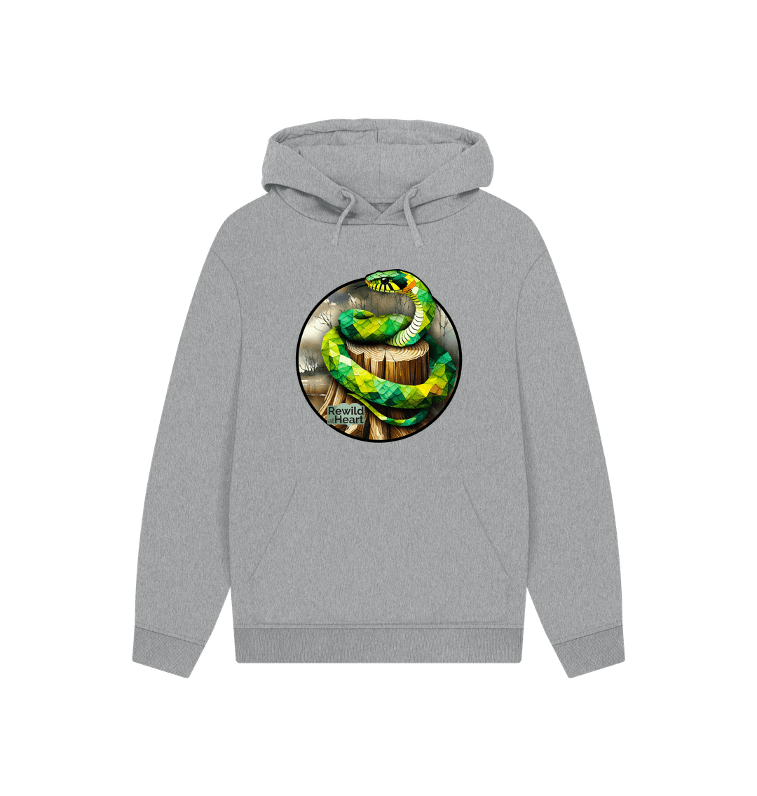 Athletic Grey Grass Snake Marsh Hoodie