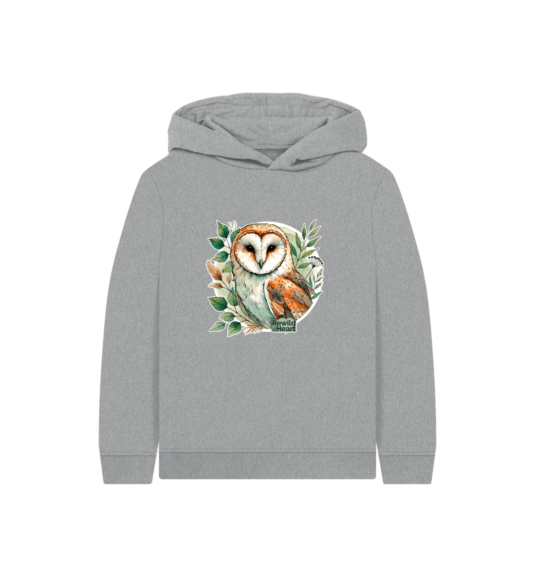 Athletic Grey Printed Kids Hoodie