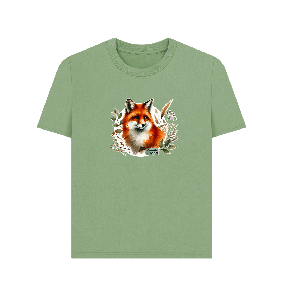 Sage Woodland Fox Women's Classic T-Shirt