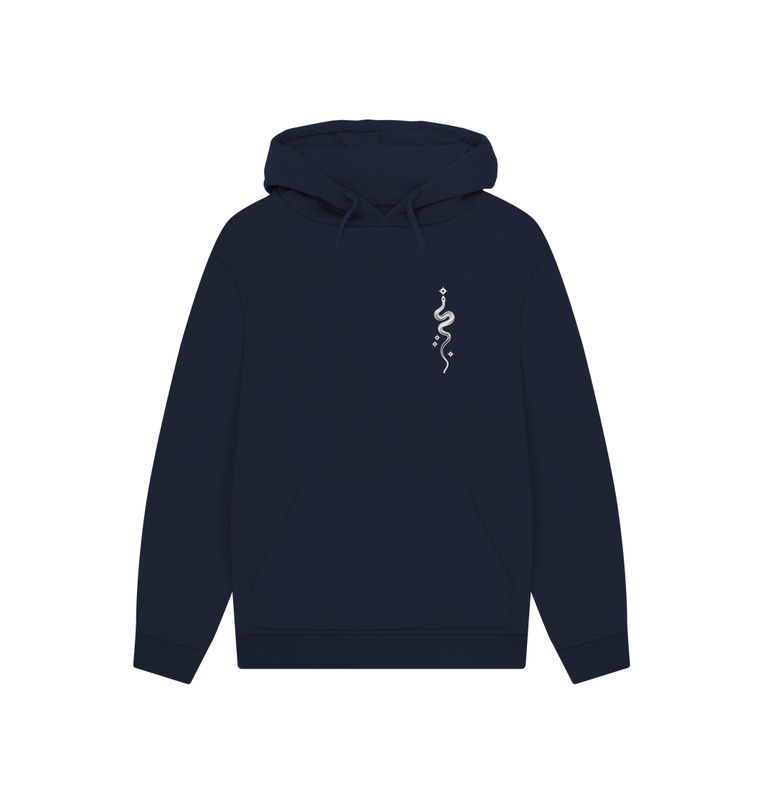 Navy Starry Snake Accent Pocket Hoodie