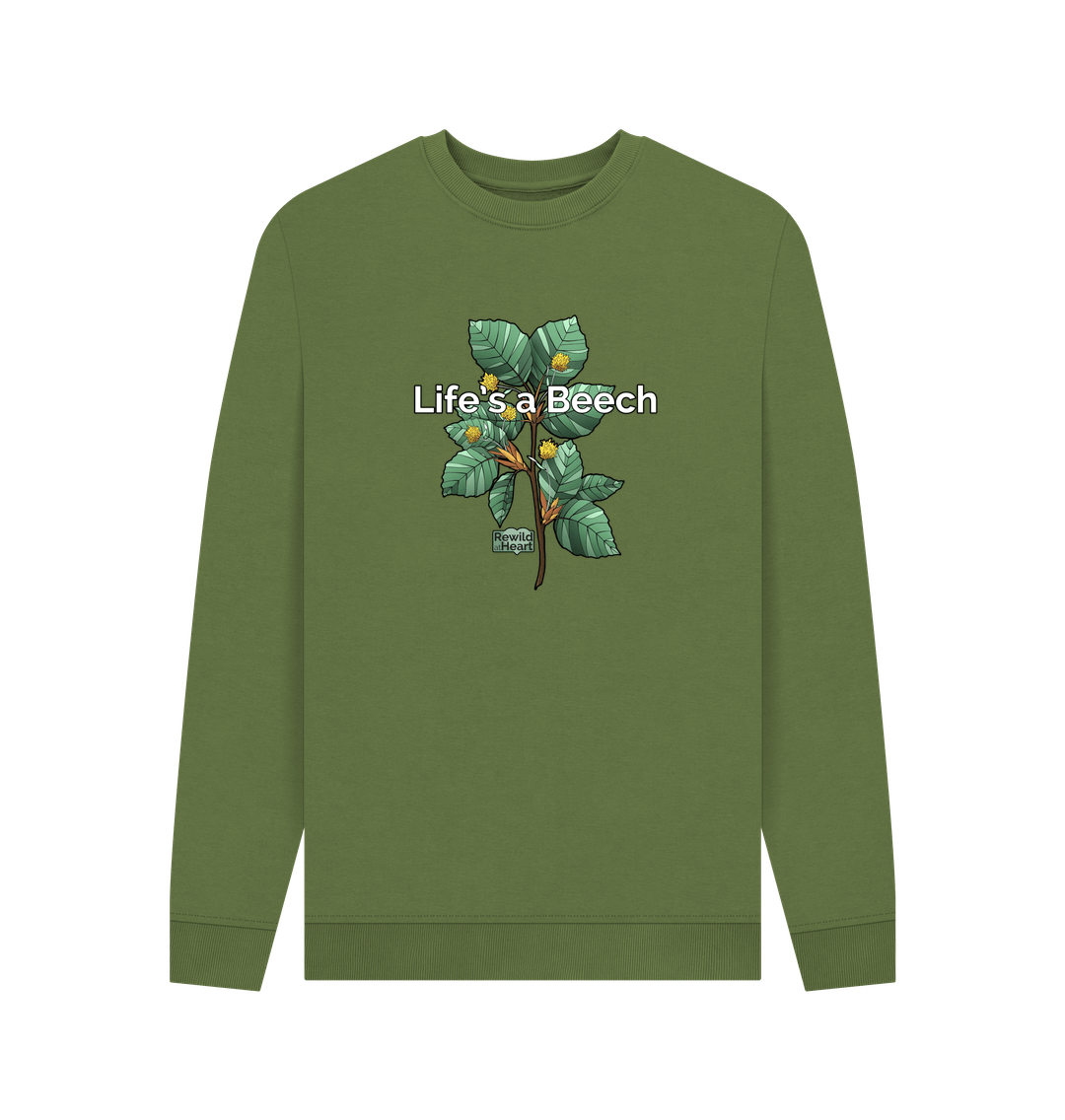 Khaki Printed Sweater