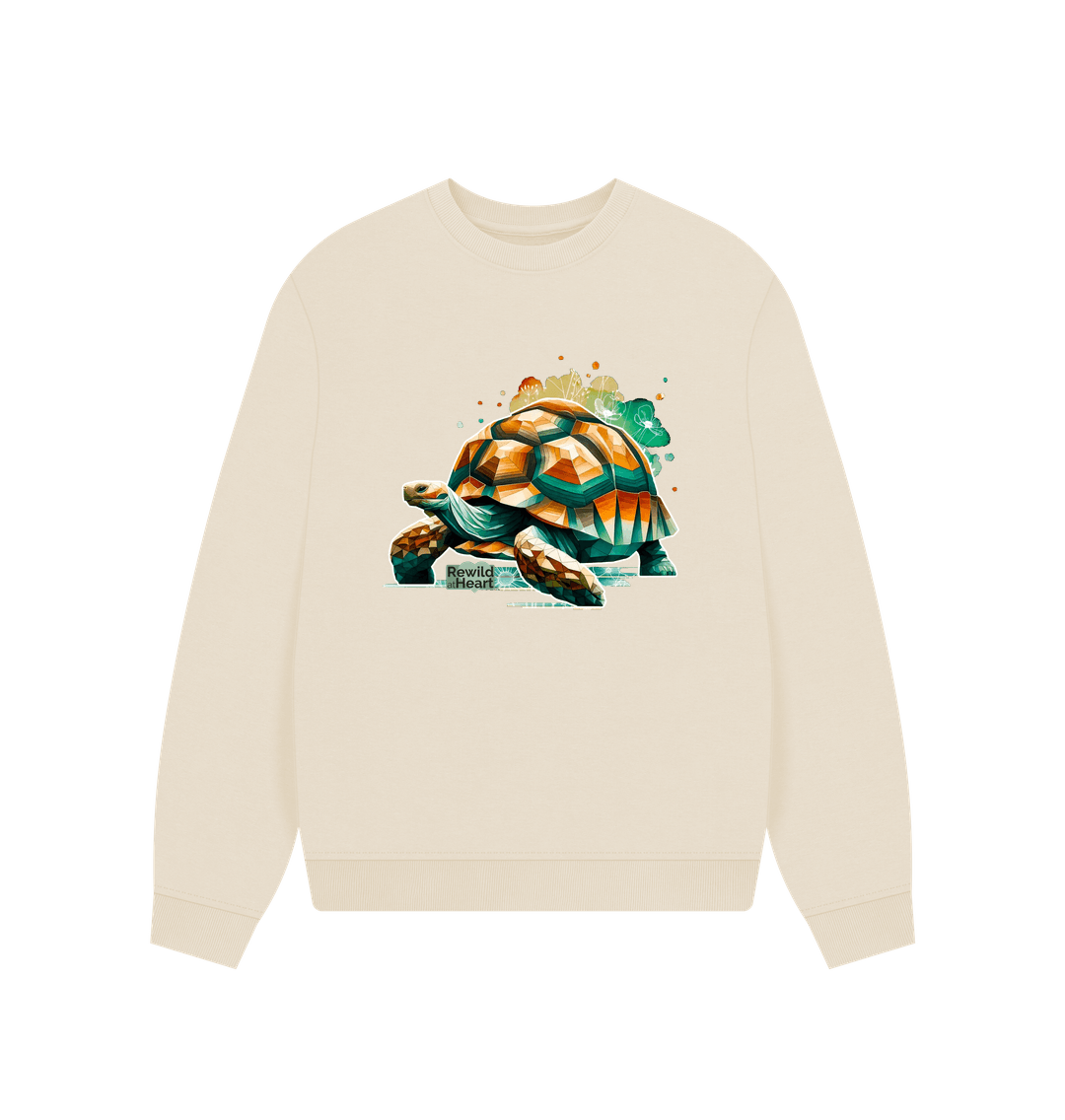 Oat Giant Tortoise Wildflower Women's Oversized Jumper