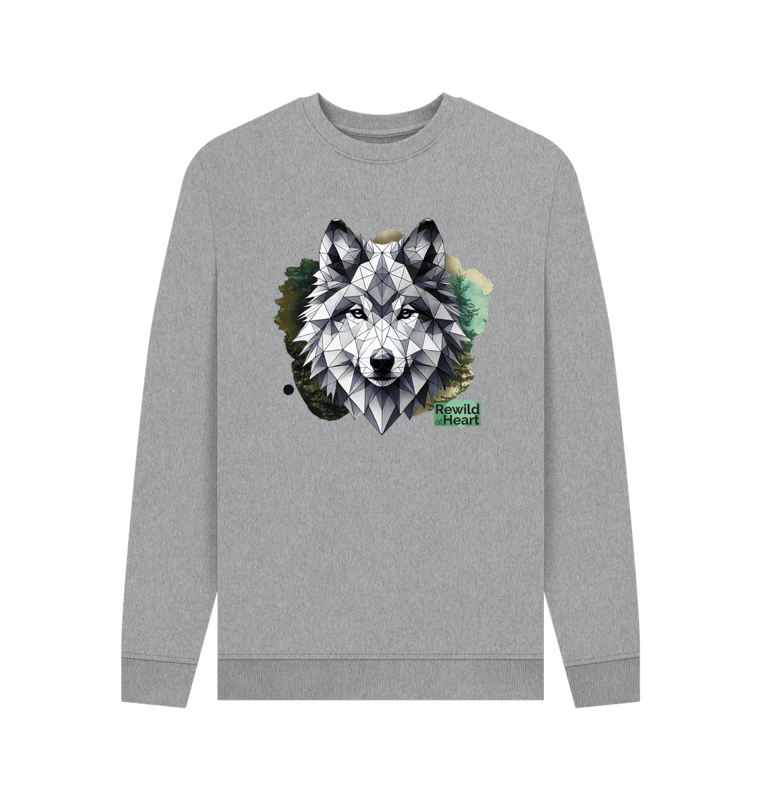 Light Heather Printed Sweater Front