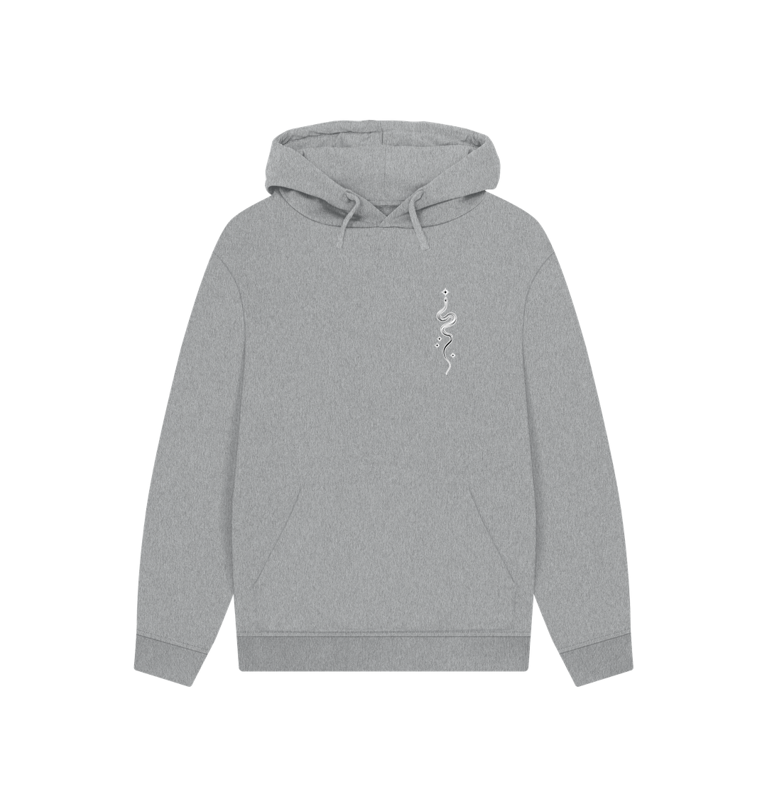 Athletic Grey Starry Snake Accent Pocket Hoodie
