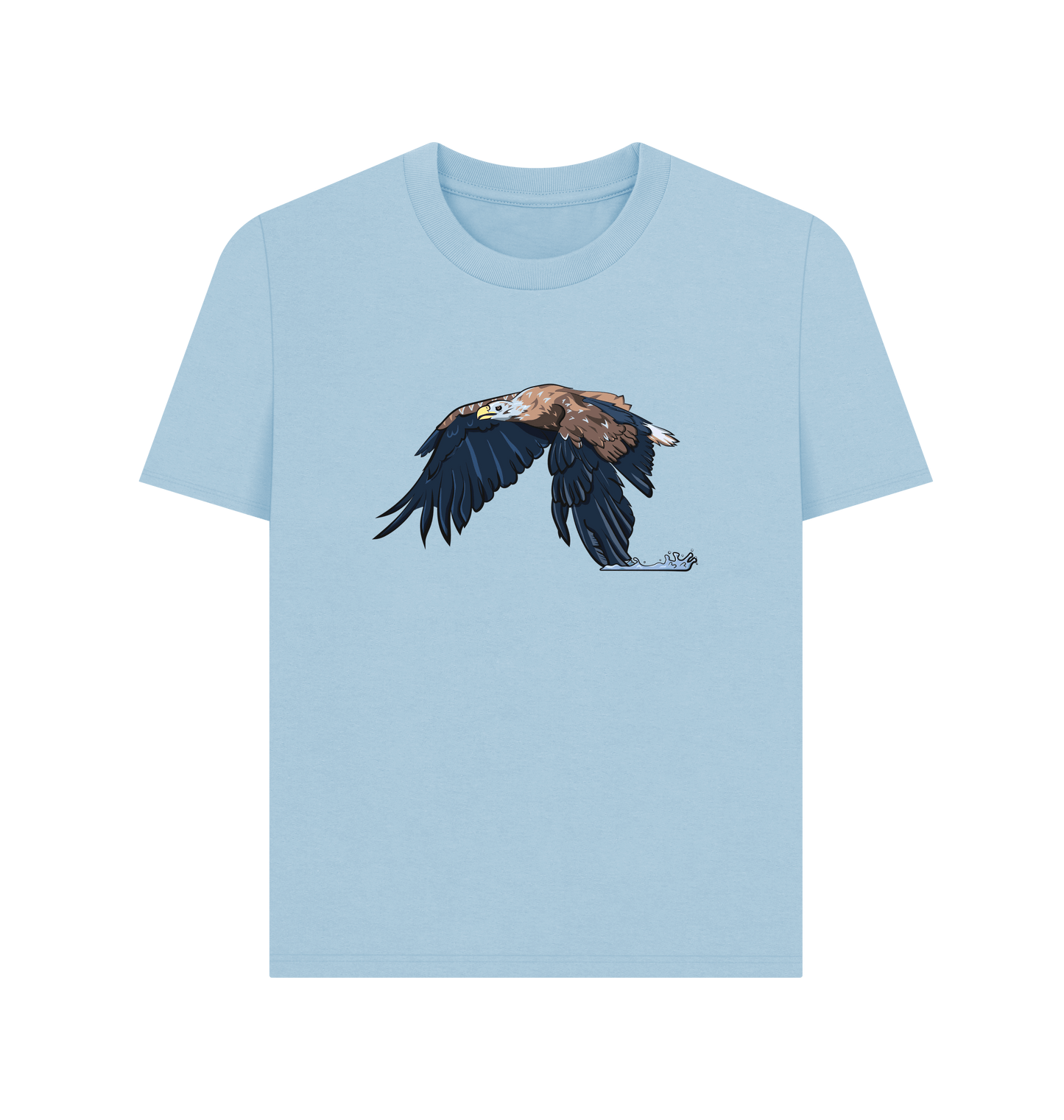Milky Blue Printed T-shirt Front
