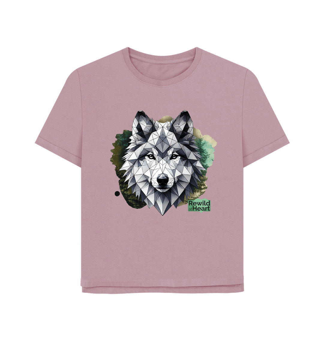 Mauve Wolf Wilderness Women's Relaxed-Fit T-Shirt