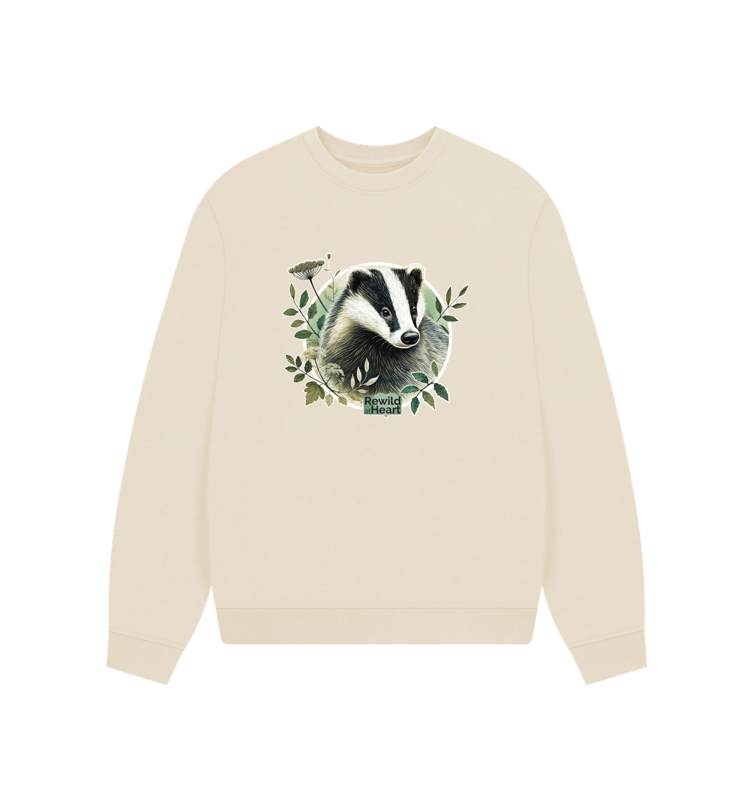 Oat Badger Spirit Women's Oversized Jumper