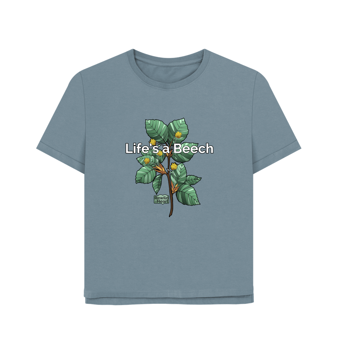 Stone Blue Printed T-shirt