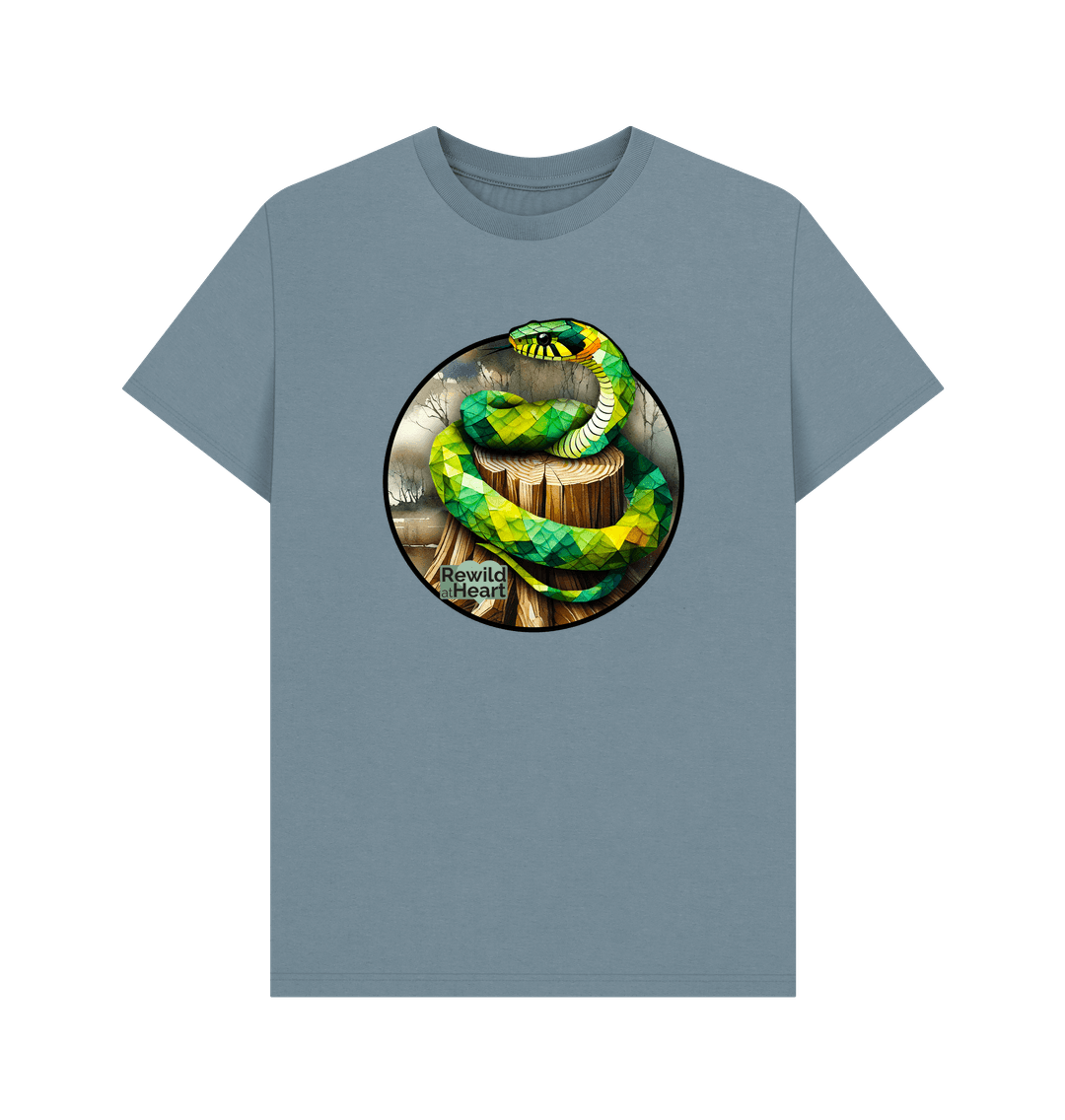 Stone Blue Grass Snake Marsh Men's T-Shirt