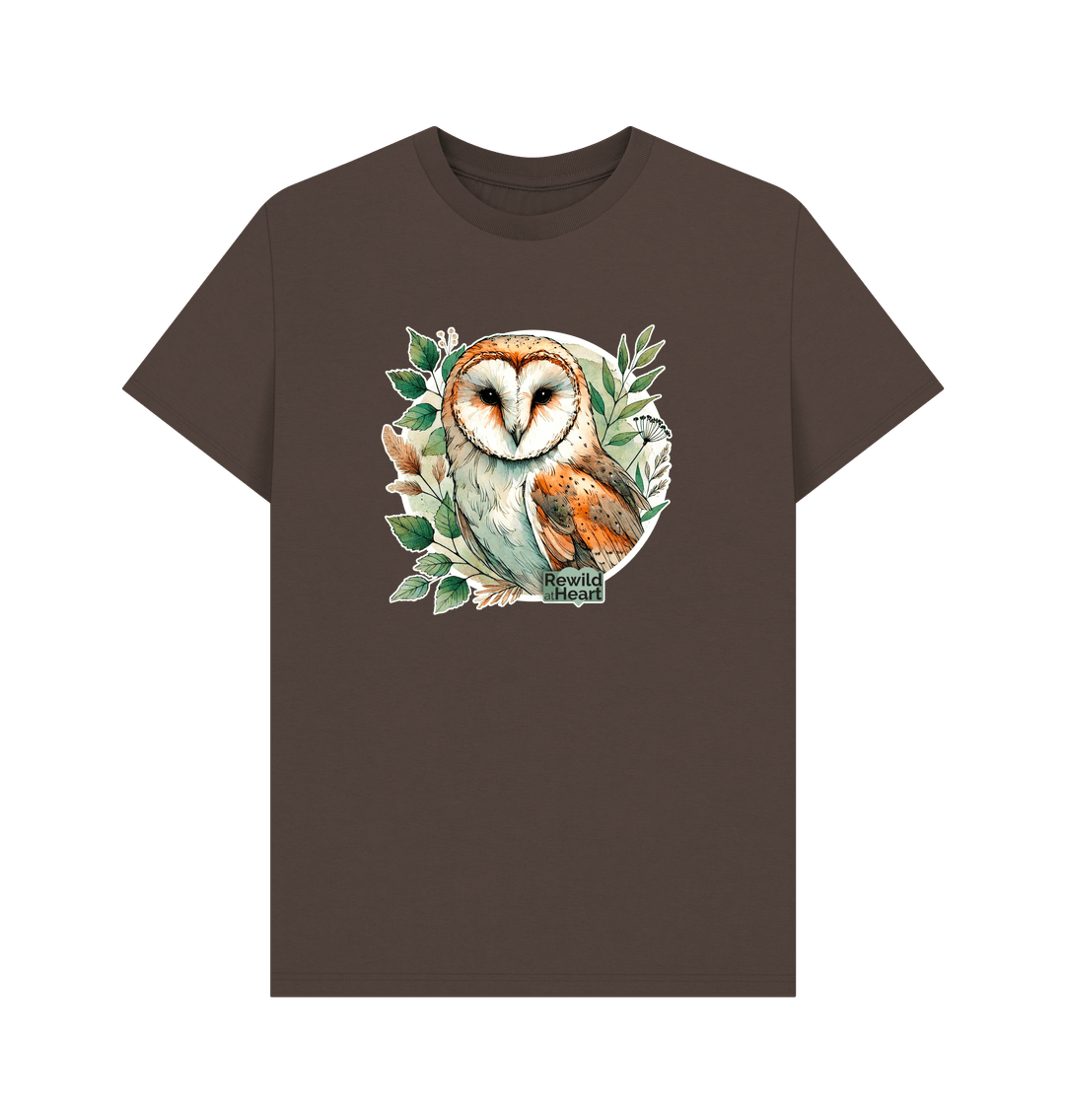 Chocolate Barn Owl Woodland Men's T-Shirt
