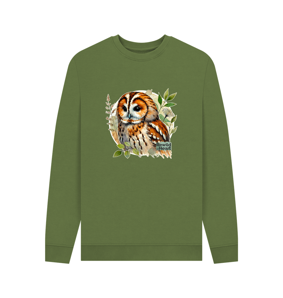 Khaki Tawny Owl Forest Men's Sweater