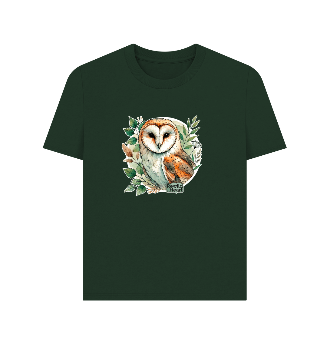 Evergreen Barn Owl Woodland Women's Classic T-Shirt