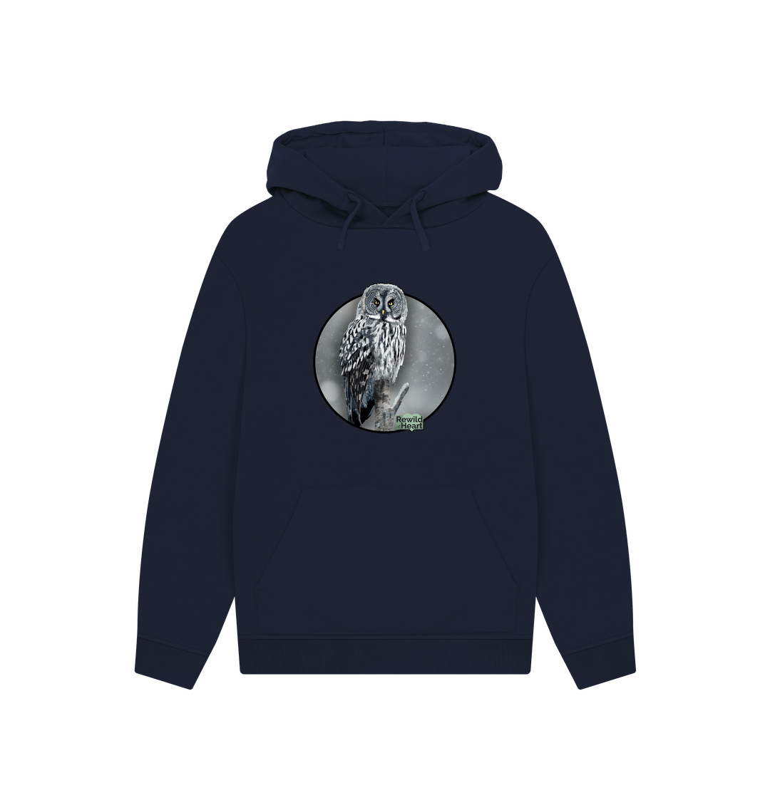Navy Printed Hoody
