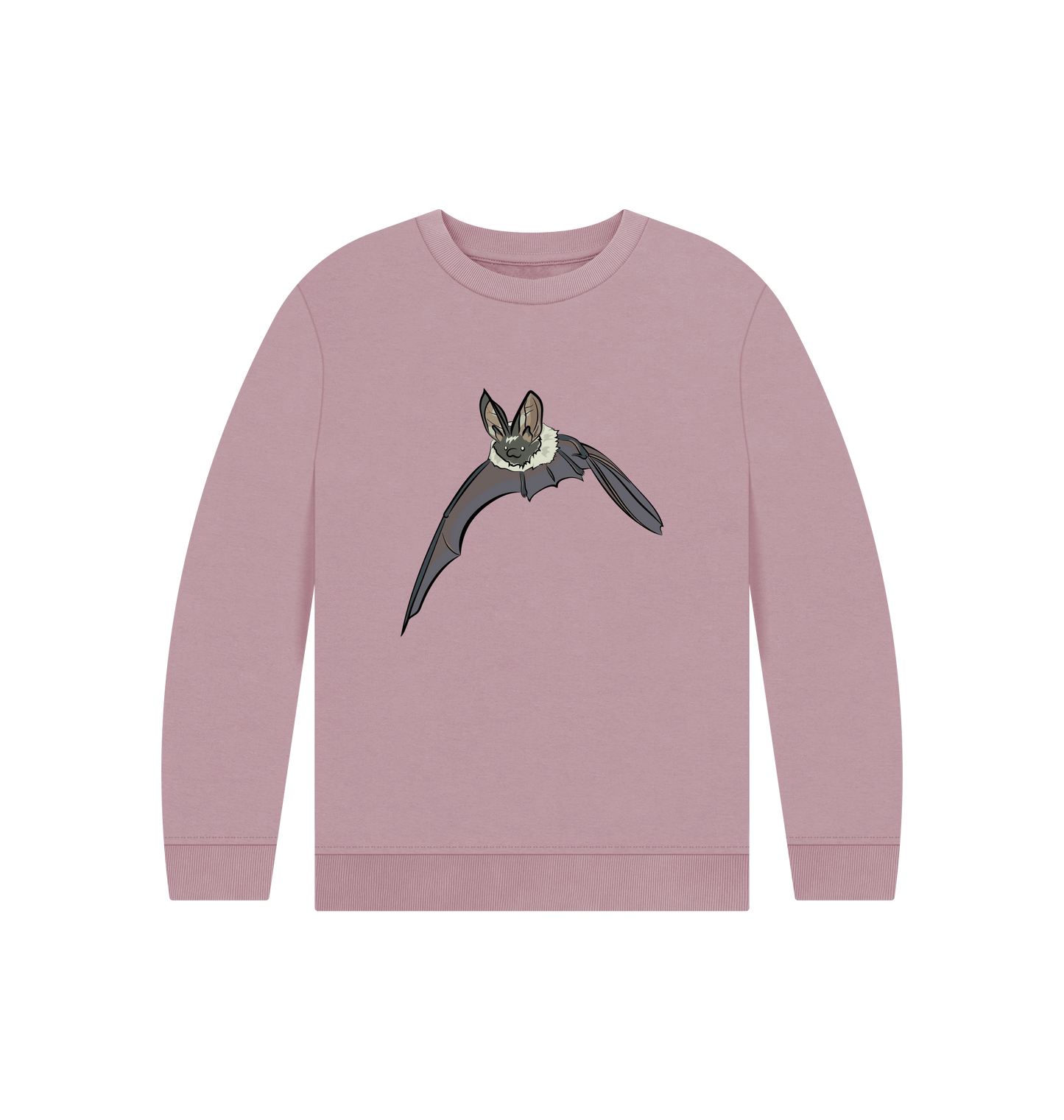 Mauve Printed Kids Jumper Front