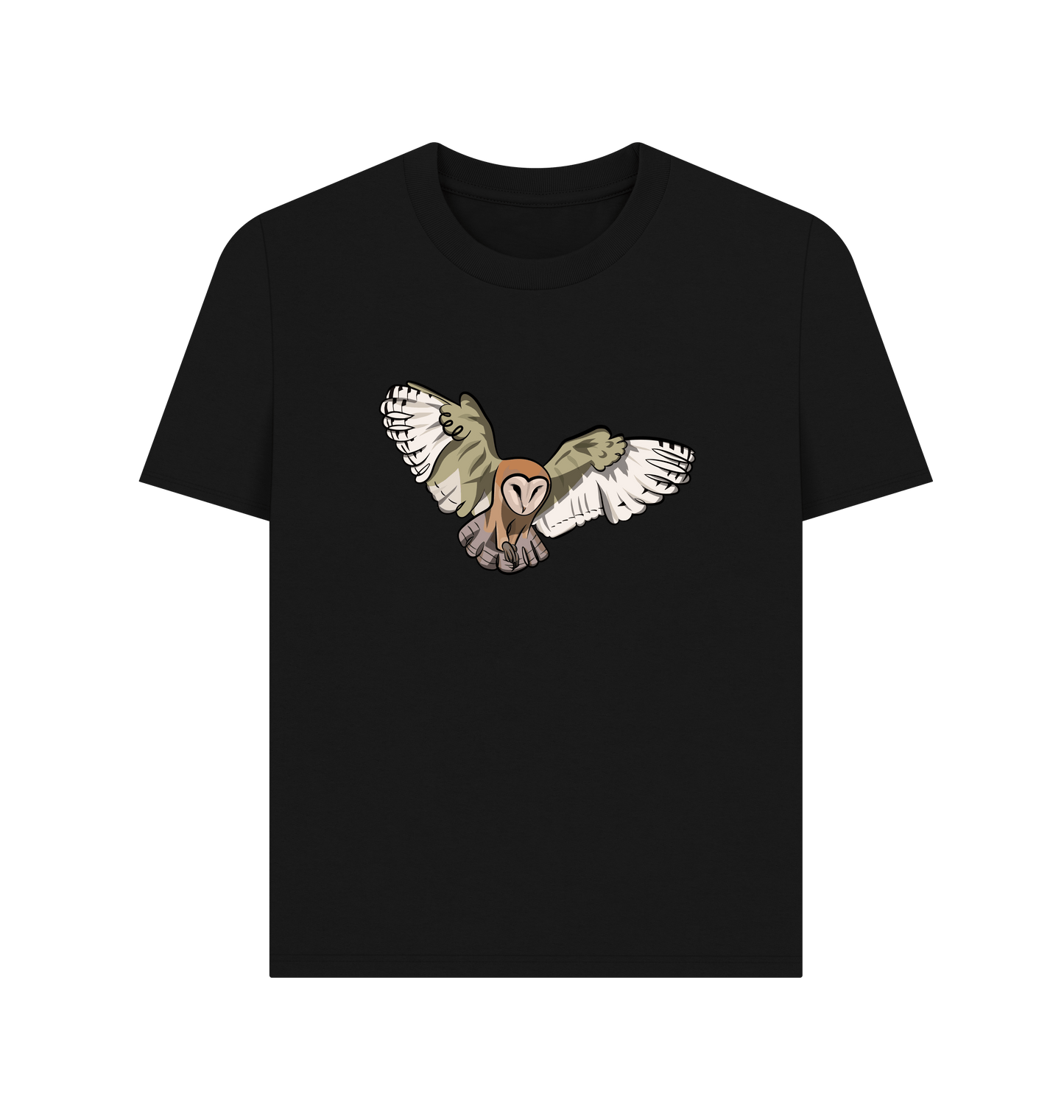 Black Printed T-shirt Front