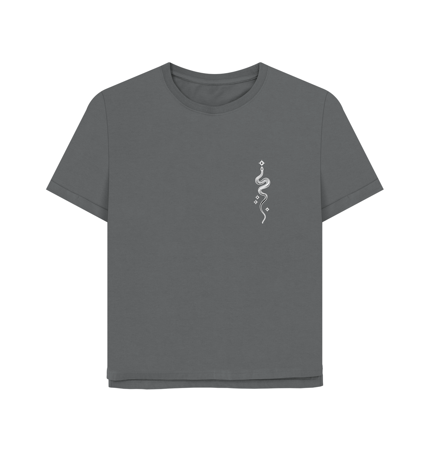 Slate Grey Printed T-shirt Front