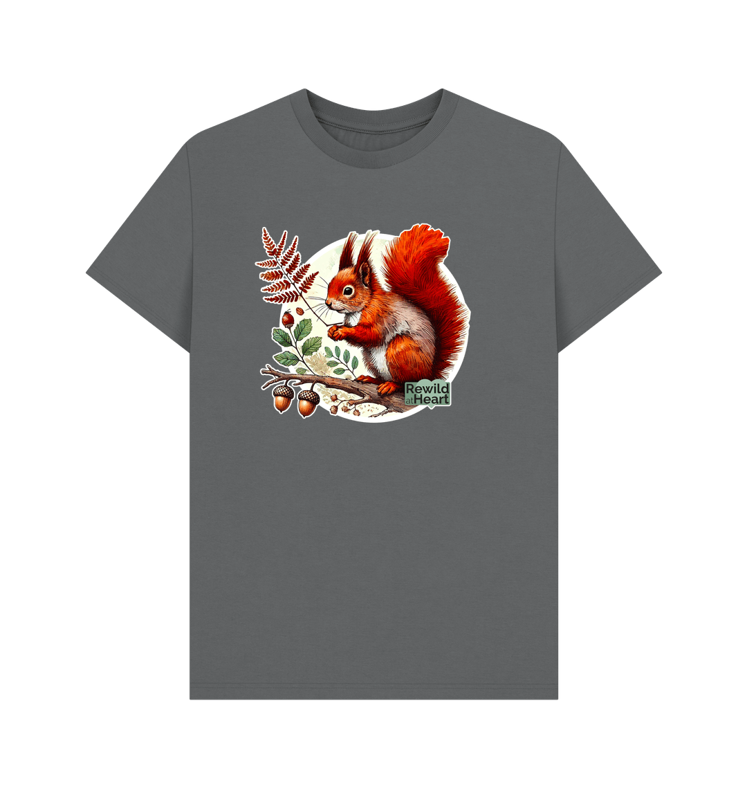 Slate Grey Red Squirrel Oak Men's T-Shirt