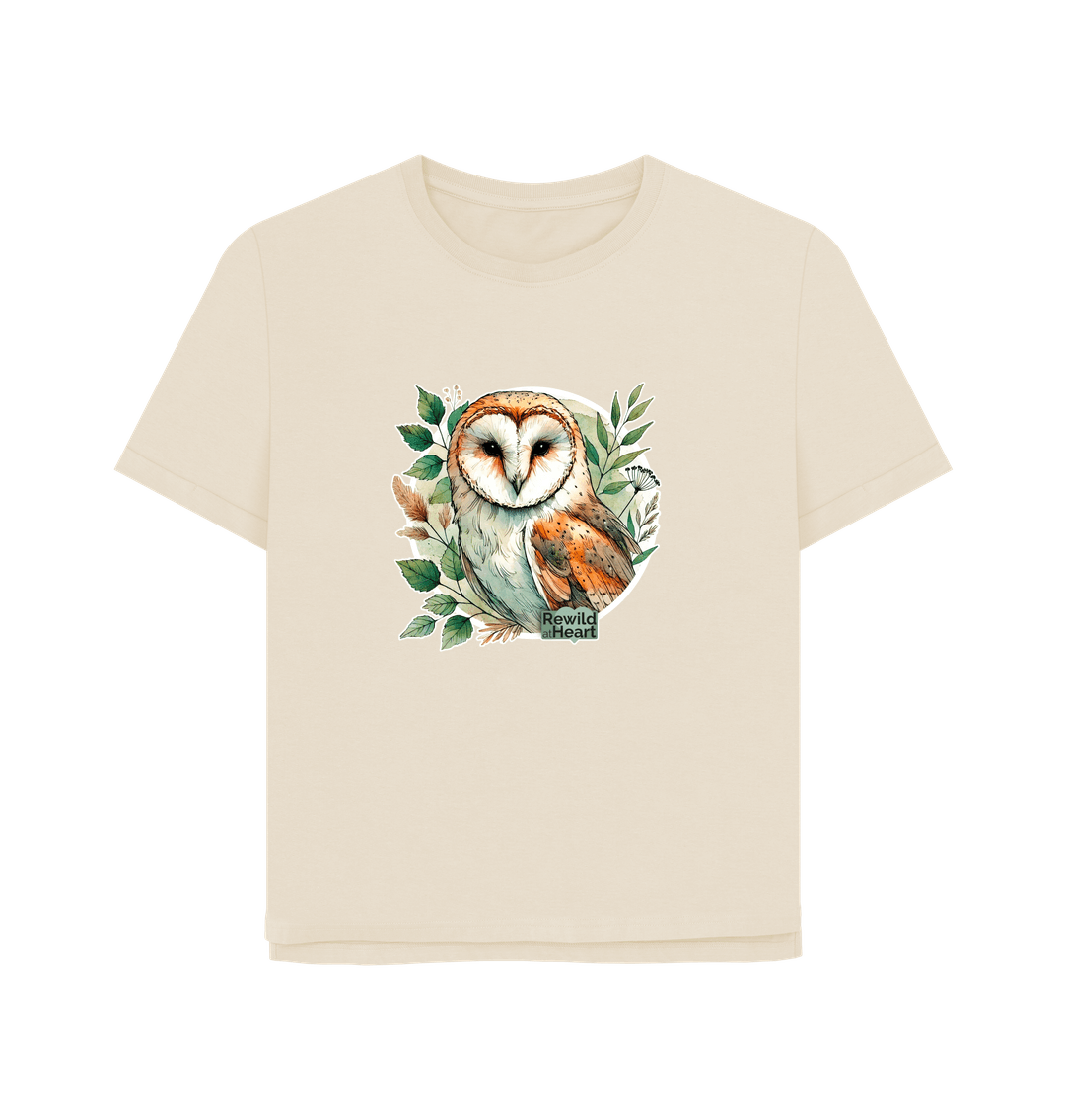 Oat Barn Owl Woodland Women's Relaxed-Fit T-Shirt