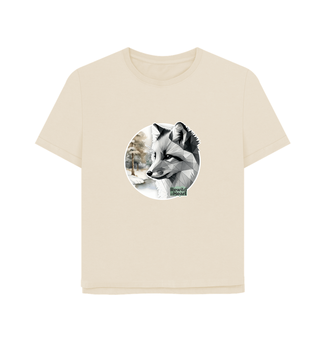 Oat Silent Arctic Fox Women's Relaxed-Fit T-Shirt