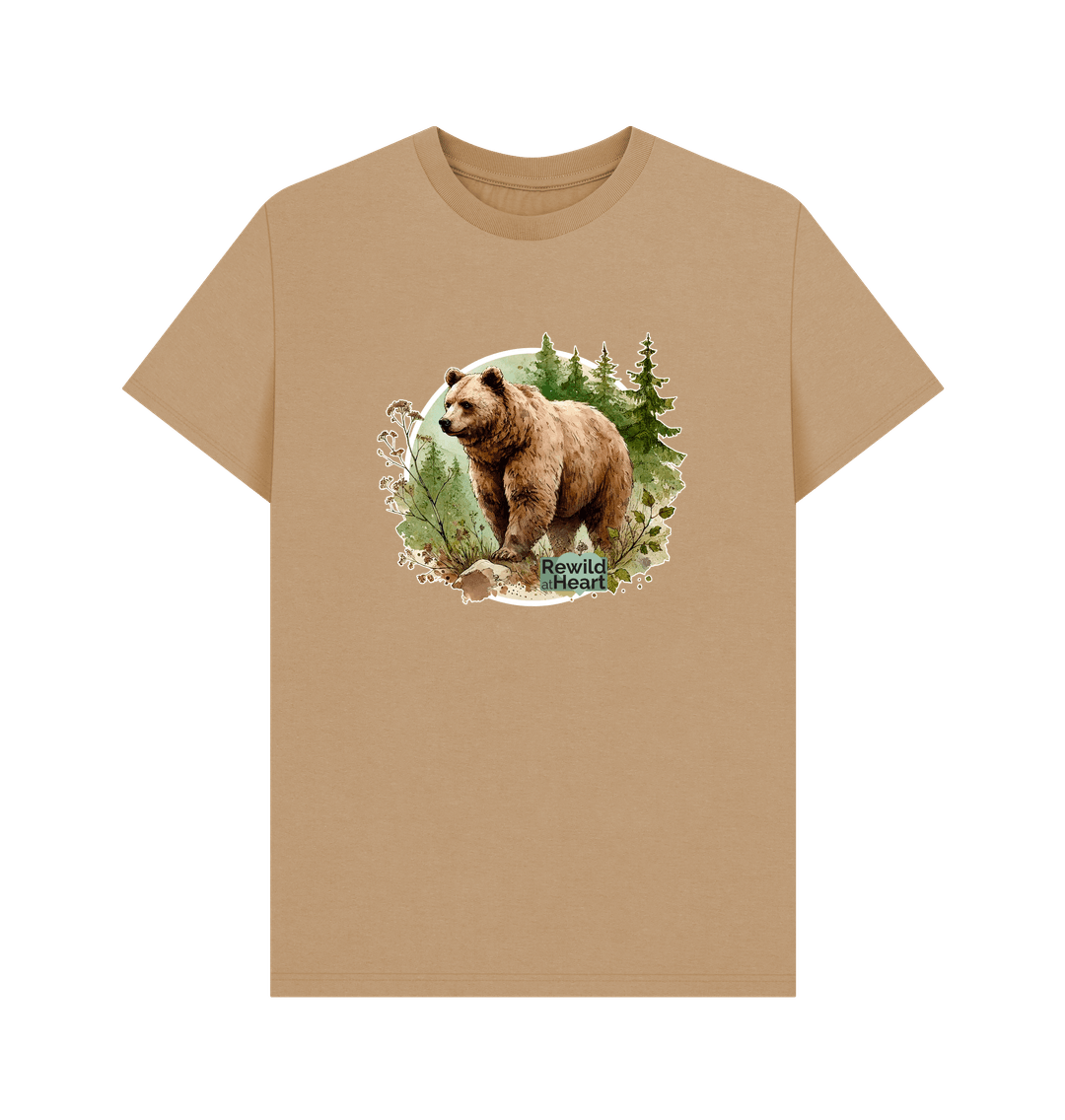 Sand Brown Bear Wilderness Men's T-Shirt