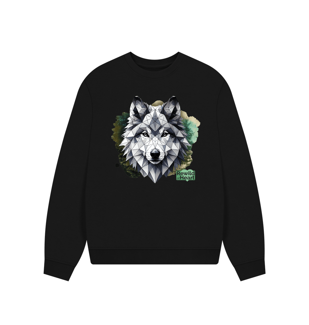 Black Wolf Wilderness Women's Oversized Jumper