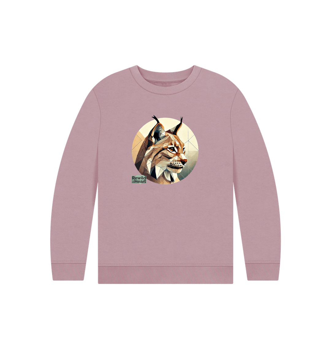 Mauve Printed Kids Jumper Front