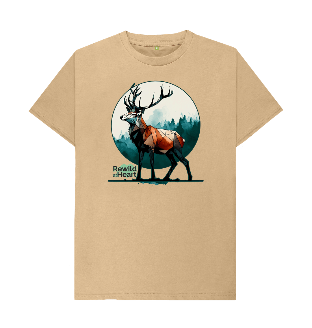 Sand Red Deer Rewild Side | Men's T-Shirt