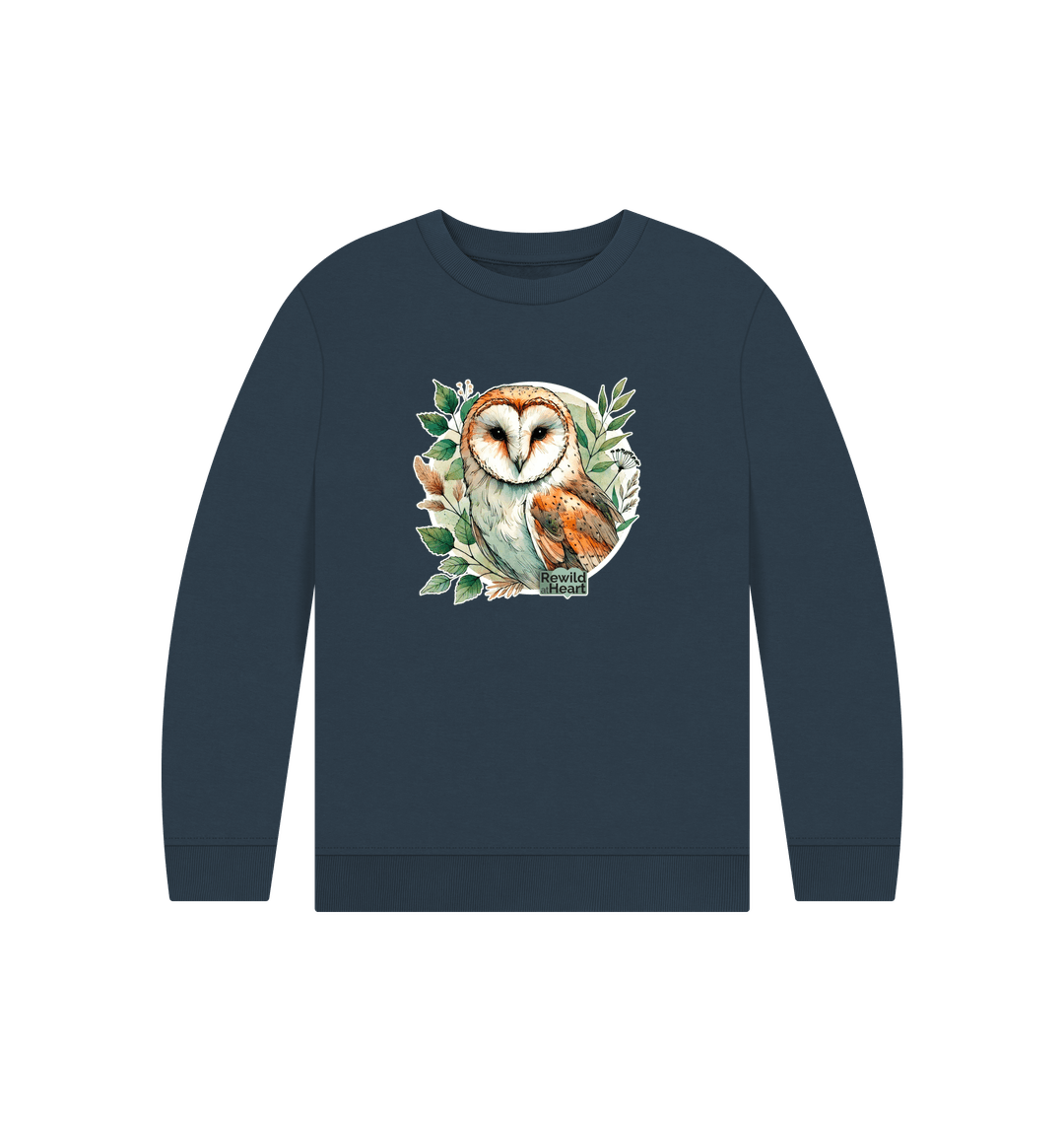Navy Blue Printed Kids Jumper