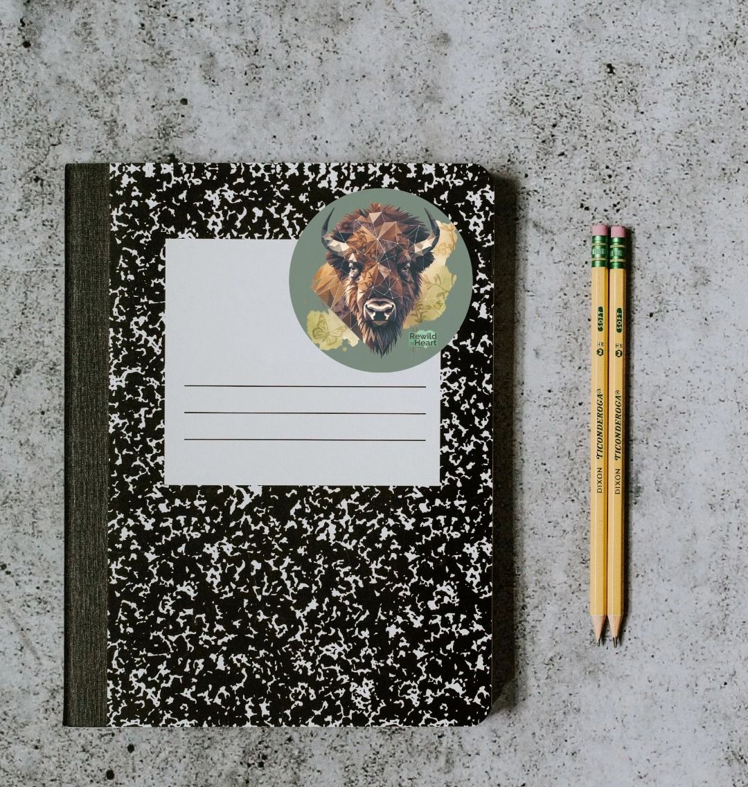 Bison Wildflower Butterfly Sticker