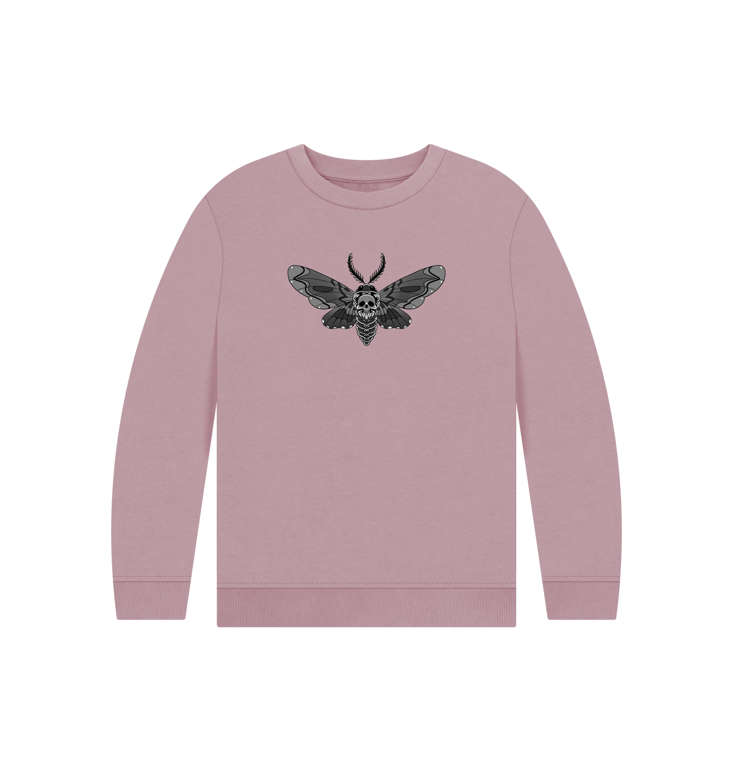 Mauve Printed Kids Jumper Front