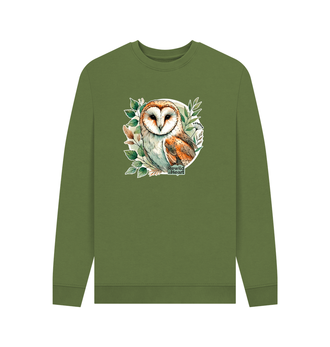 Khaki Barn Owl Woodland Men's Sweater