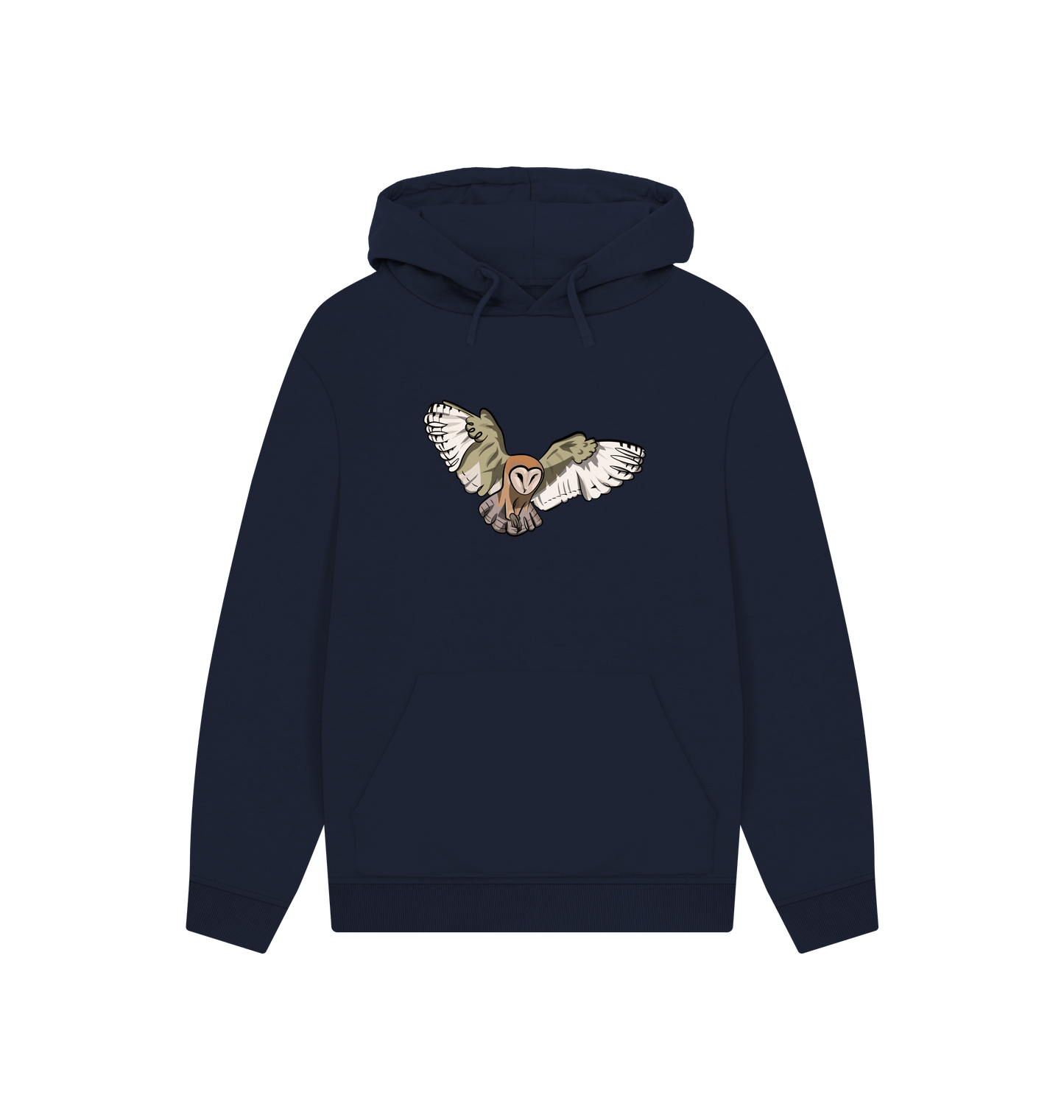 Navy Printed Hoody Front