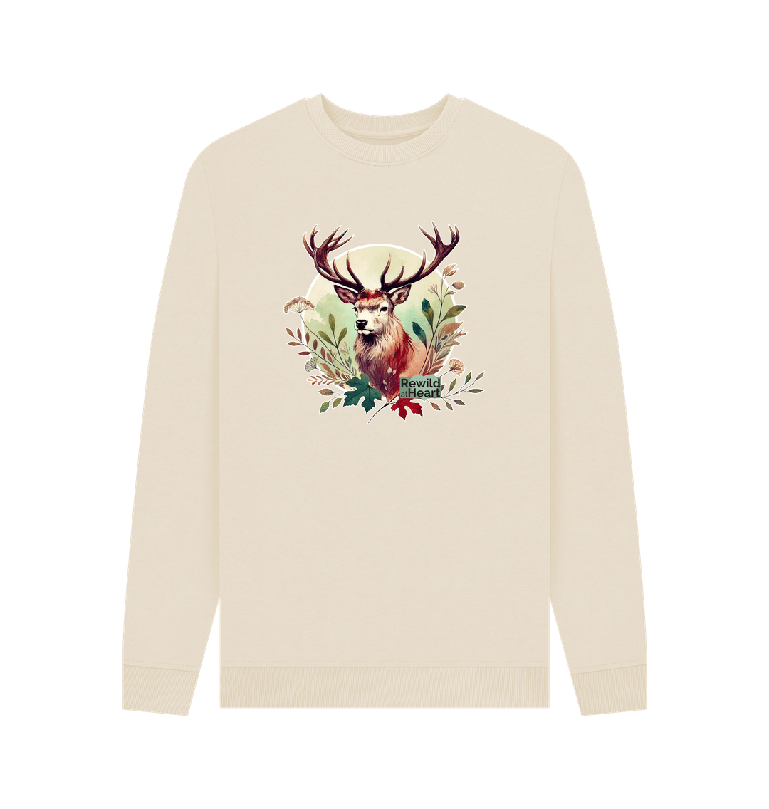 Oat Red Deer Stag Spirit Men's Sweater