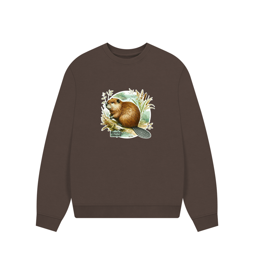 Chocolate Beaver Riverbank Women's Oversized Jumper