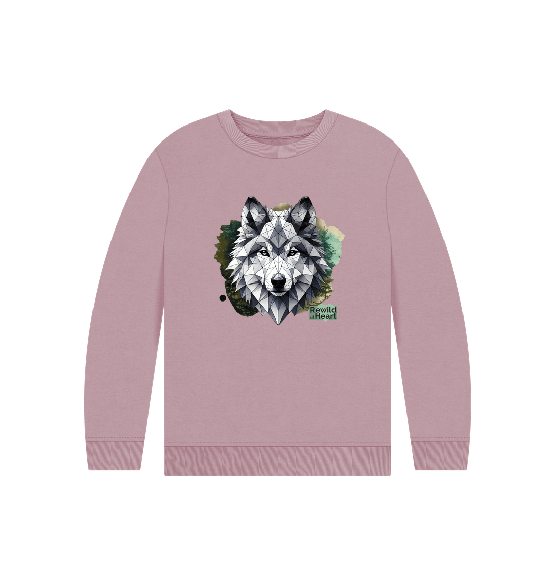 Mauve Printed Kids Jumper