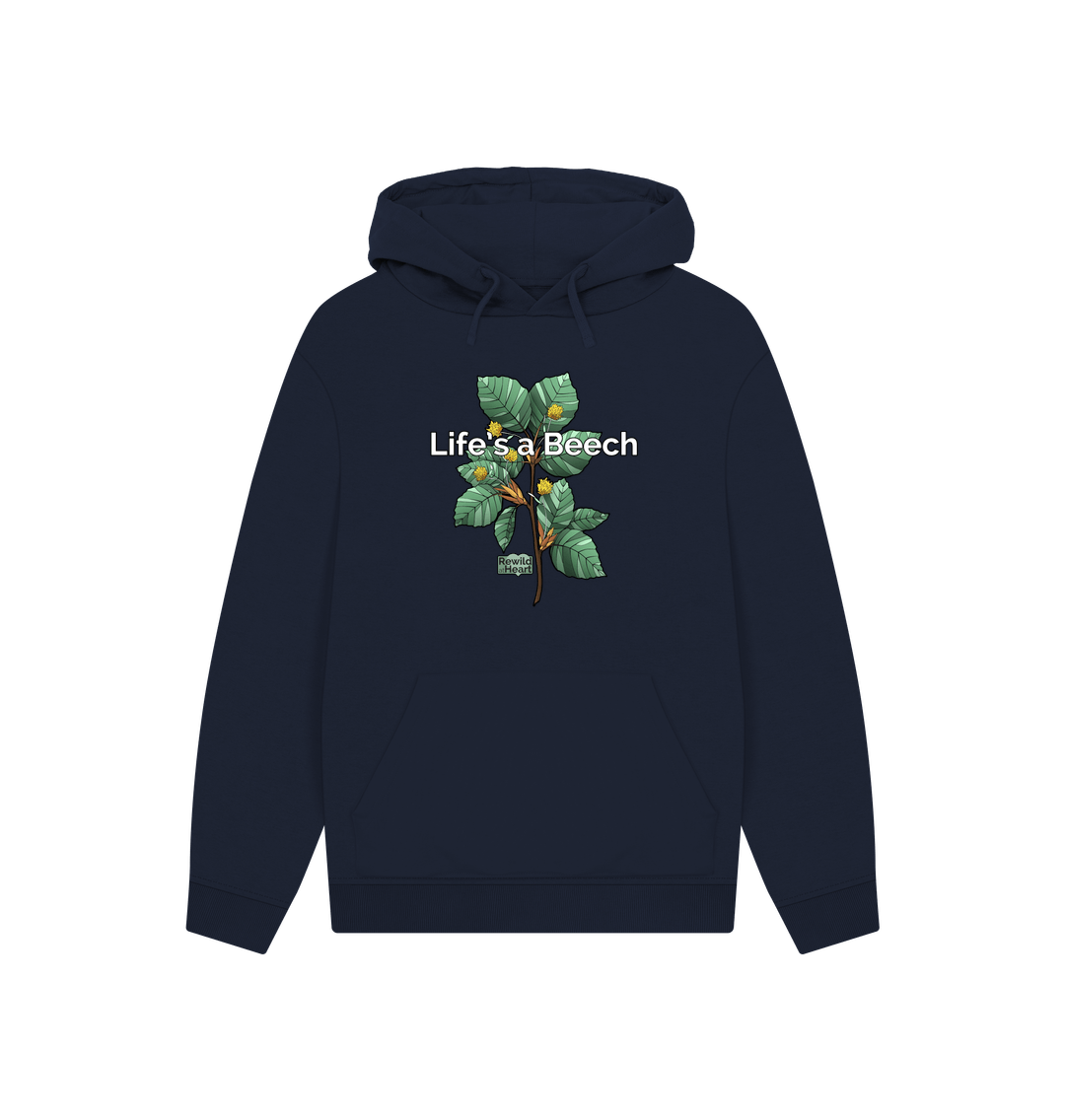 Navy Printed Hoody