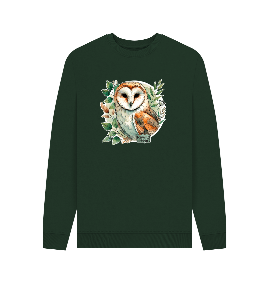 Evergreen Barn Owl Woodland Men's Sweater