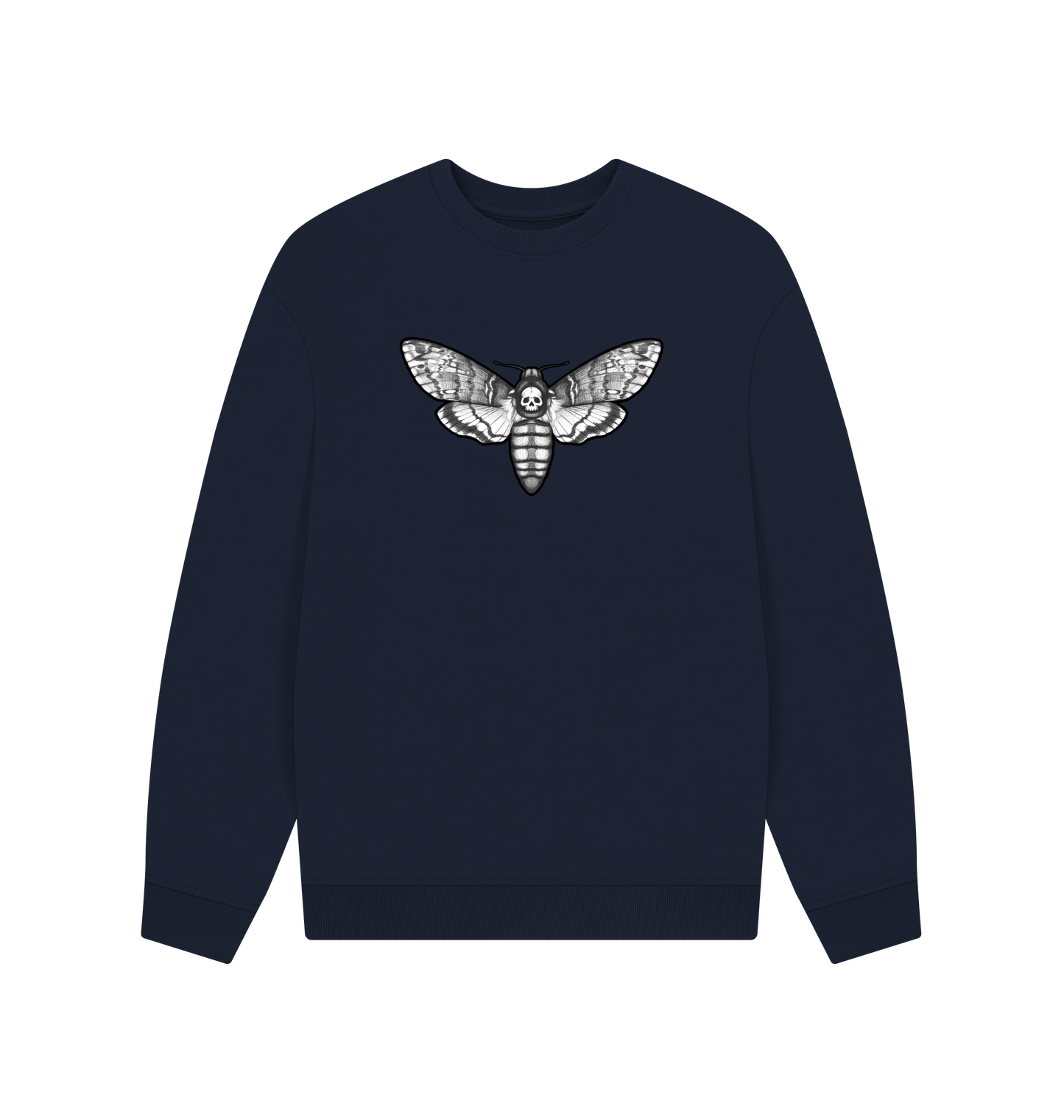 Navy Blue Printed Sweater Front