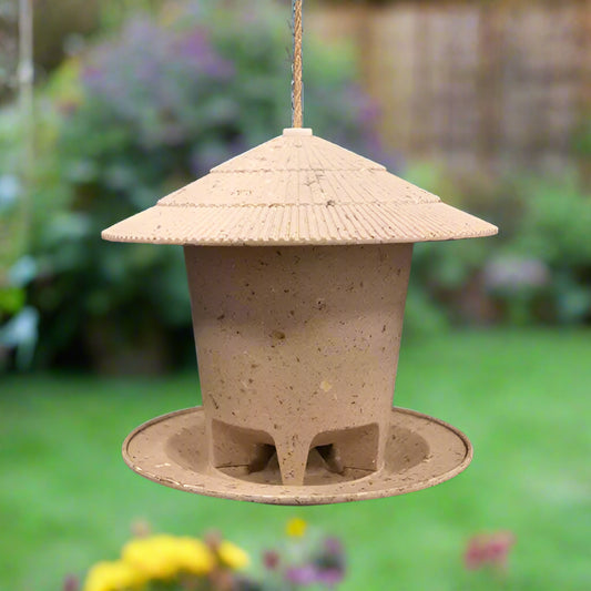 Round Bird Feeder, made from Recycled Coffee Husks