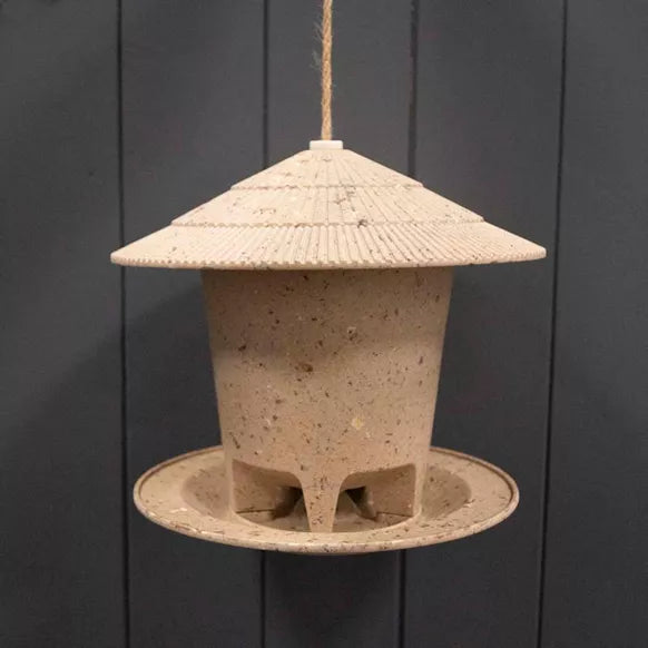 Round Bird Feeder, made from Recycled Coffee Husks