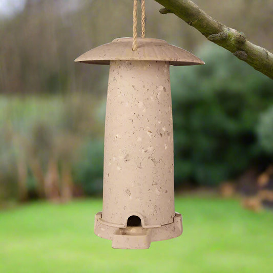 Hanging Seed Feeder, made from Coffee Husks