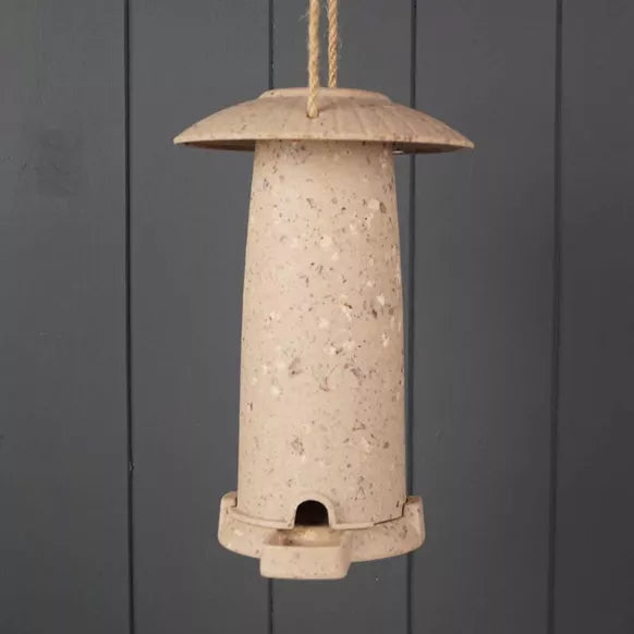 Hanging Seed Feeder, made from Coffee Husks