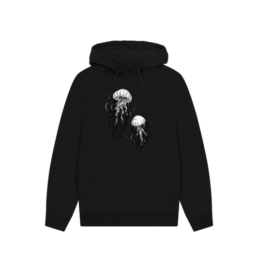 Black Printed Hoody Front