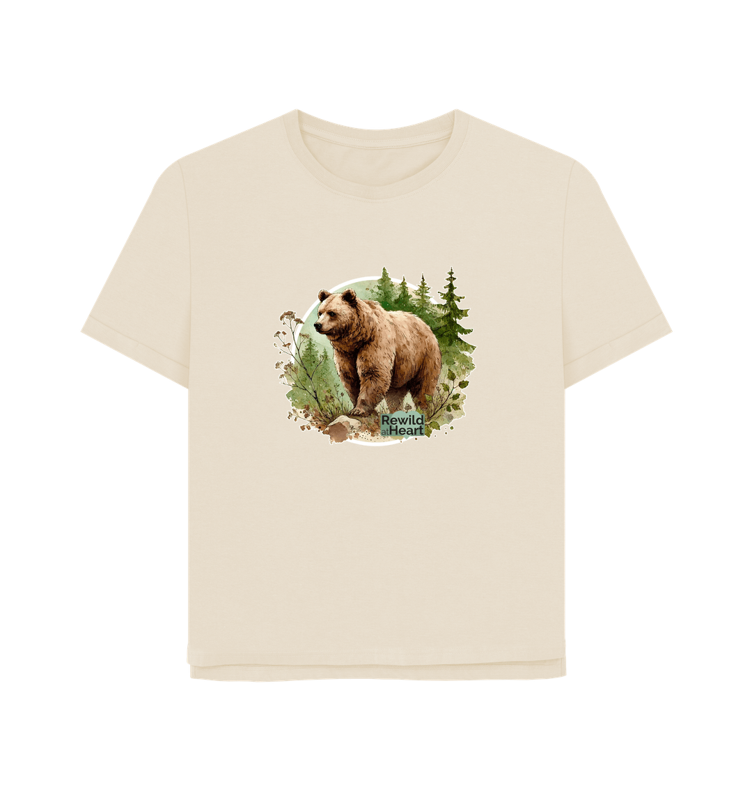 Oat Brown Bear Wilderness Women's Relaxed-Fit T-Shirt