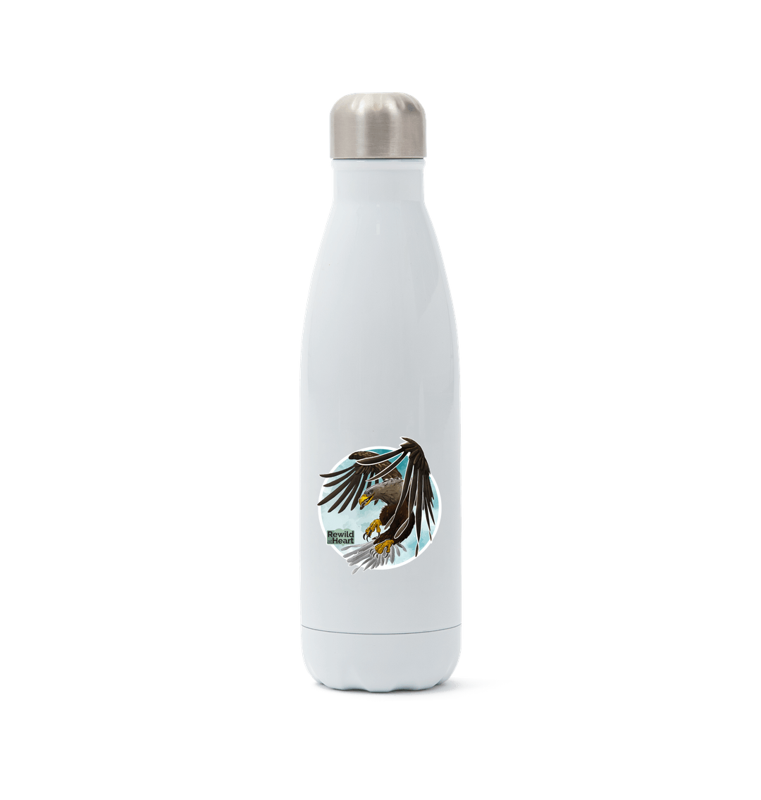 White White-Tailed Eagle Flight Water Bottle