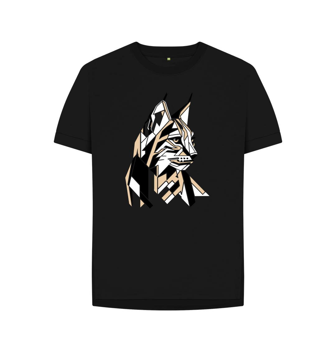 Black Lynx Rewild Side | Relaxed-Fit Women's T-Shirt