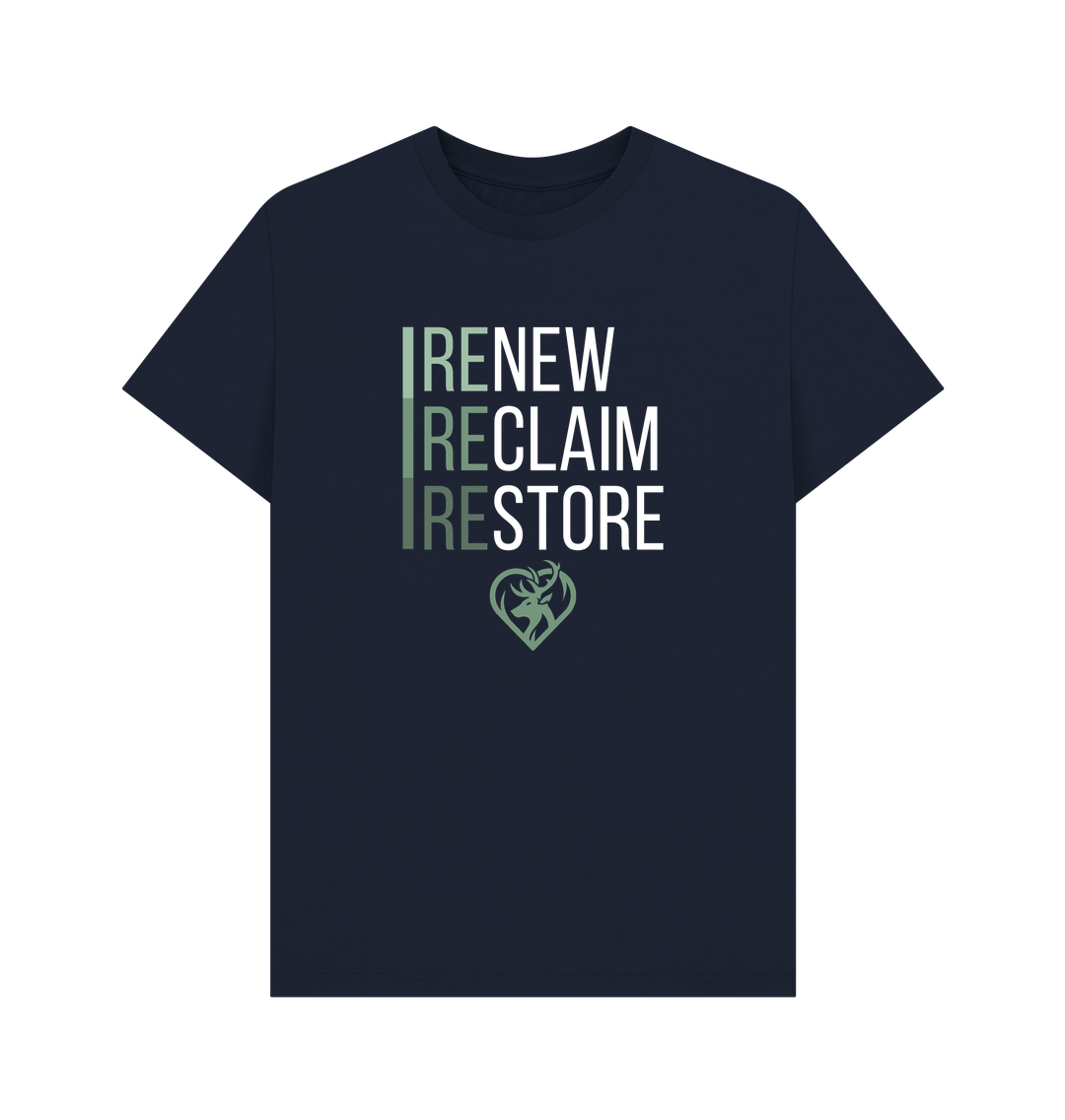 Navy Blue Renew, Reclaim, Restore | Men's Classic T-Shirt