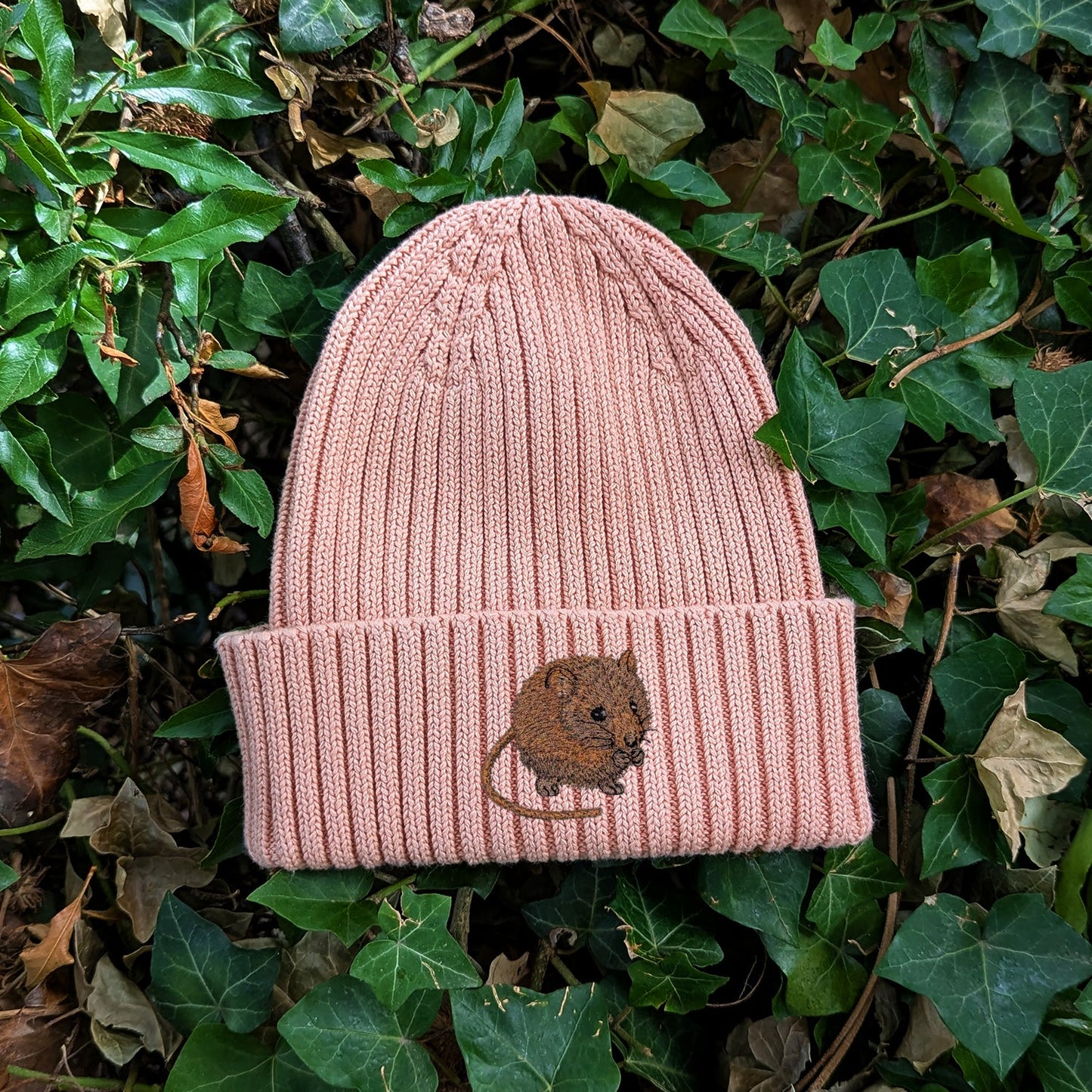 Harvest Mouse Embroidered Kids Beanie (3 - 7 years)