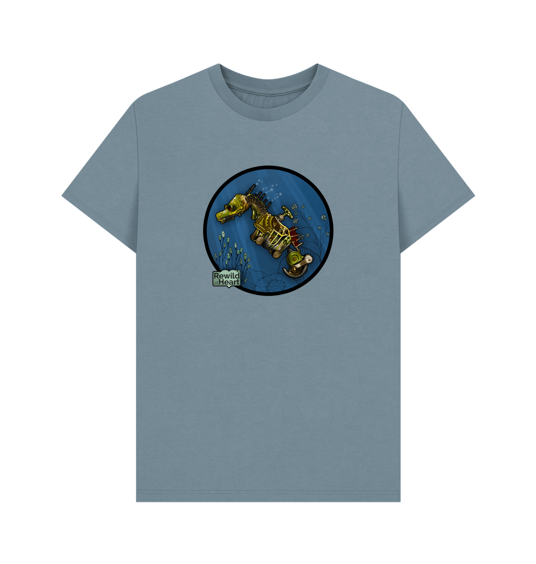 Stone Blue Printed T-shirt